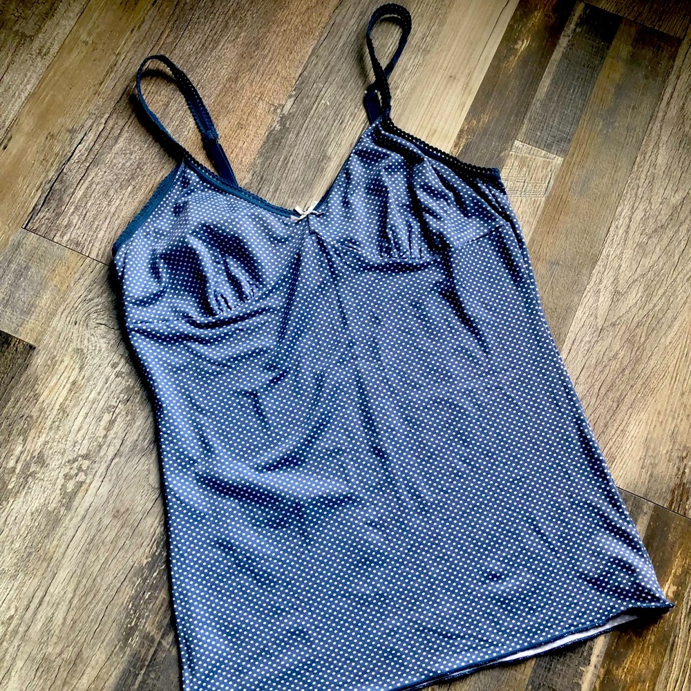 American Eagle blue polka dot camisole
